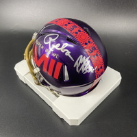 NFL - Multi Sign Super Bowl 58 Mini Helmet Signed By Reba McEntire, Post...