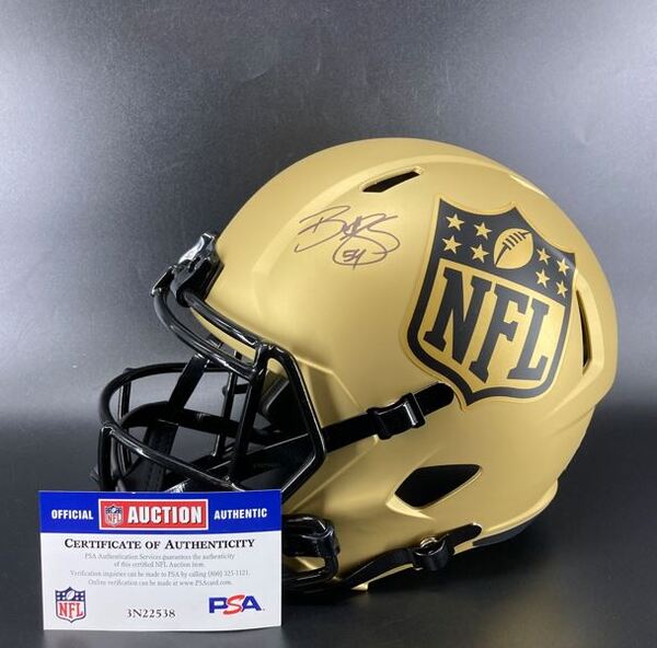 NFL - Commanders WPMOY Bobby Wagner Signed Gold NFL Shield Replica Speed...