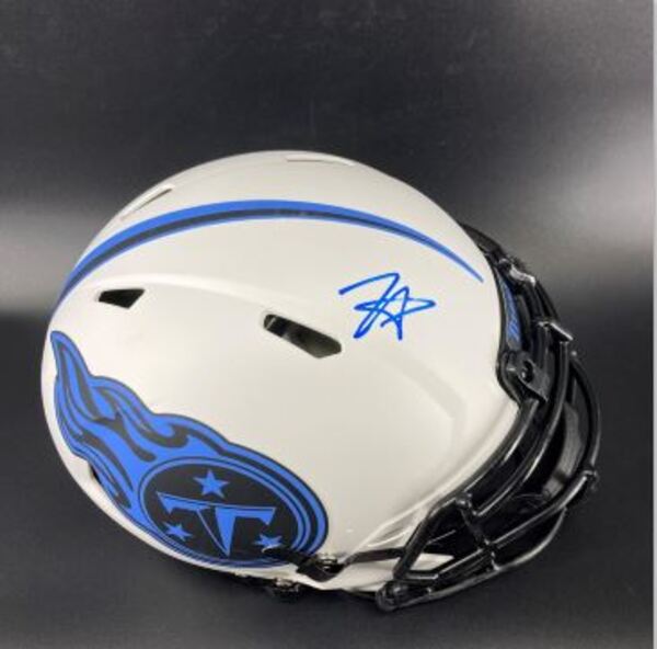 NFL - Titans Tyjae Spears signed lunar eclipse helmet