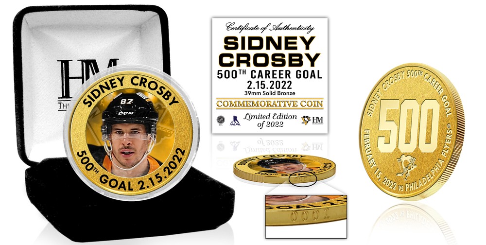 Sidney Crosby 500th Career Goal Bronze Mint Coin LE1 NHL Auctions