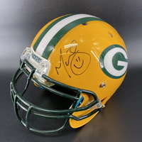 Packers - Martellus Bennet Signed  Worn Schutt Helmet