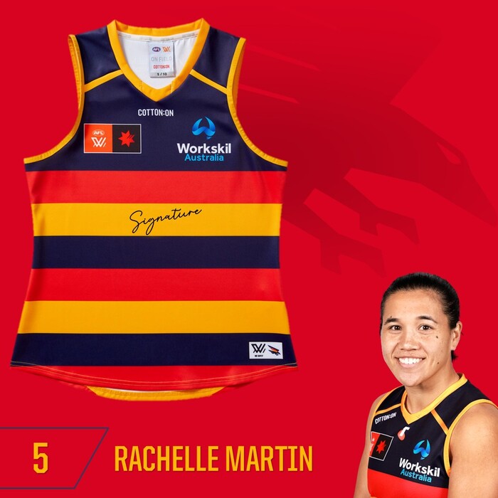 Photo of Rachelle Martin #5 Adelaide Crows 2025 Home Guernsey