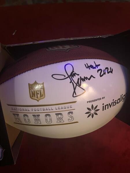 NFL Honors - Host John Hamm signed Honors football 