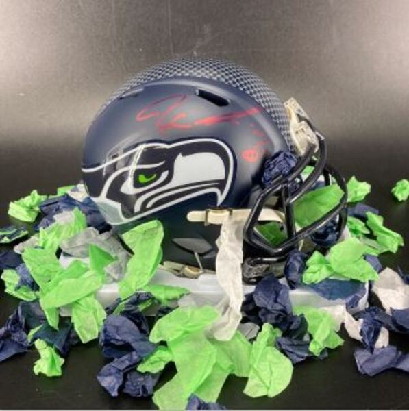 NFL- Seahawks Jaxson Smith-Njigba Signed Mini Helmet with Confetti from ...