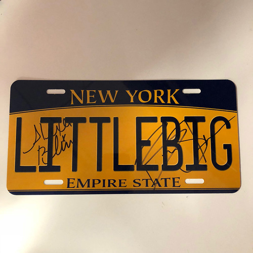 Alexa Bliss & Braun Strowman SIGNED License Plate Prop