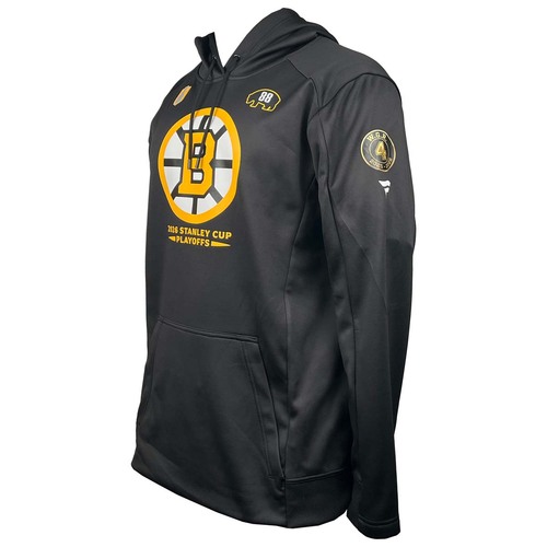 Photo of Team-Issued 2026 Playoffs Player-Worn Fanatics Bruins Hoodie - David Pastrnak