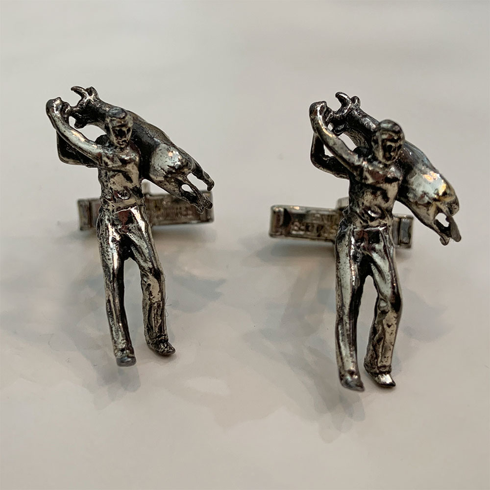 Gordie Howe's Steer Wrestling Cufflinks