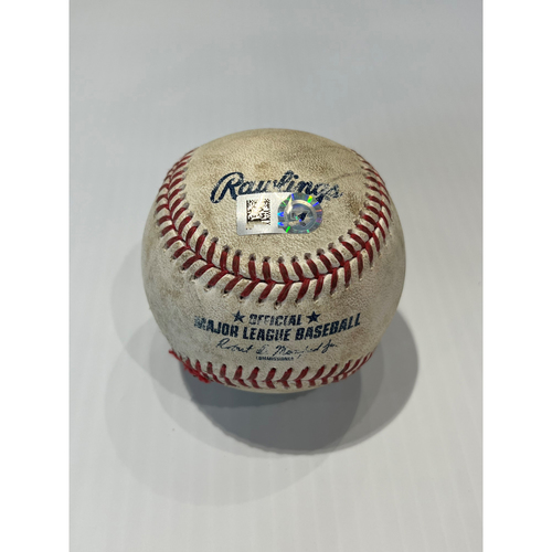 Game Used Ball ALWC Game 2 Yankees Indians 9/30/2020 Giancarlo