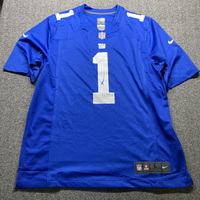 NFL - Giants Malik Nabers Signed Signed Replica Draft Jersey Large