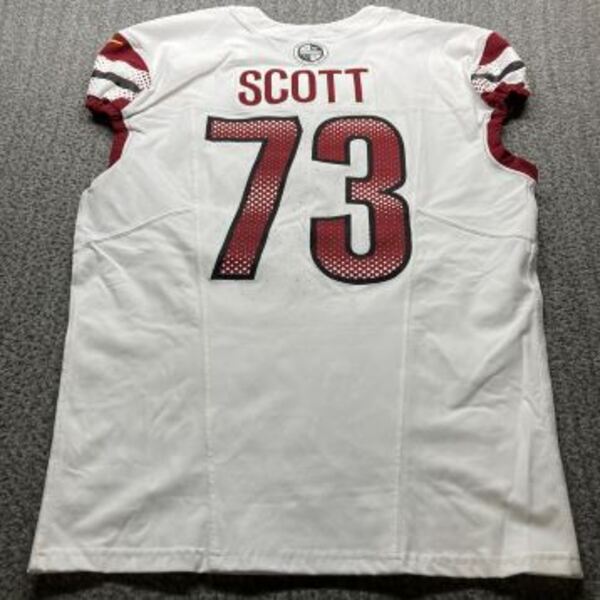 Madrid Game - Commanders Trenton Scott Game Issued Jersey Size 48 With M...