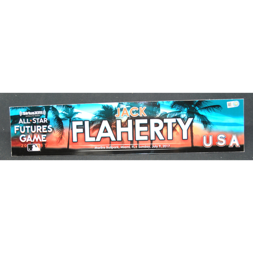 2017 Futures Game - Game-Used Locker Name Plate - Jack Flaherty - 7/92017