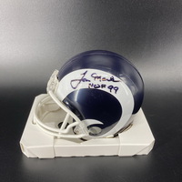 HOF - Rams Tom Mack Signed Mini Helmet
