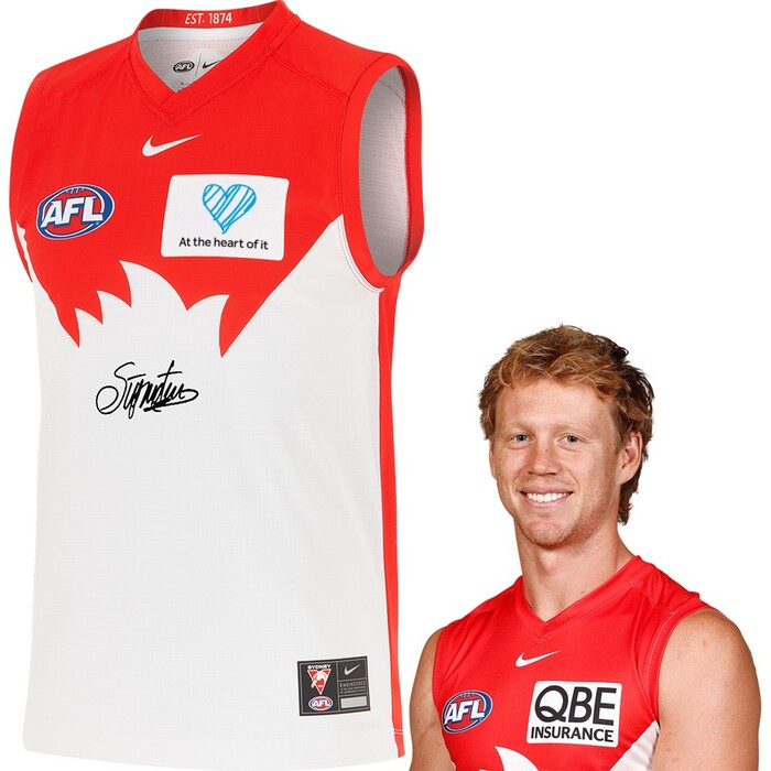 Photo of Callum Mills #14 Sydney Swans 2025 QBE Charity Guernsey