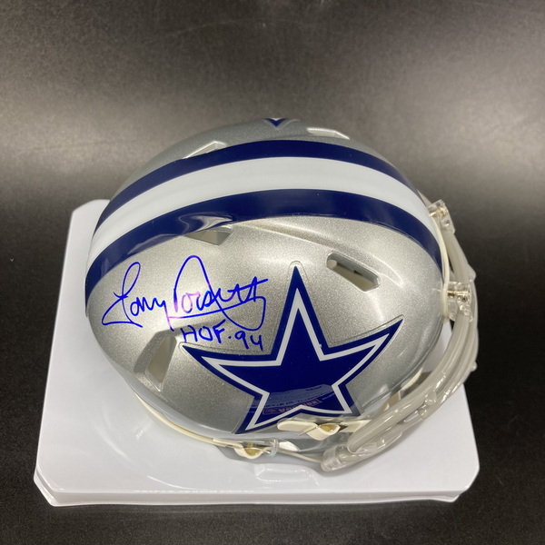 HOF - Cowboys Tony Dorsett Signed Mini Helmet