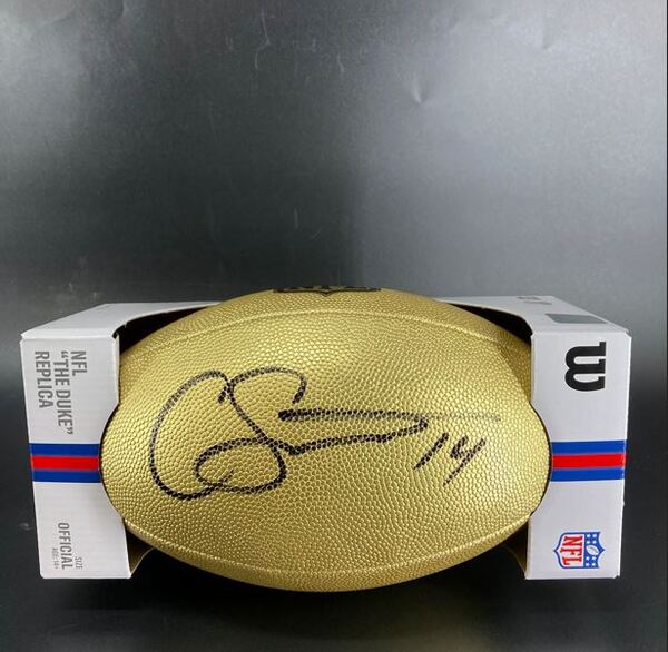 NFL - Broncos Courtland Sutton Signed Gold Composite Football