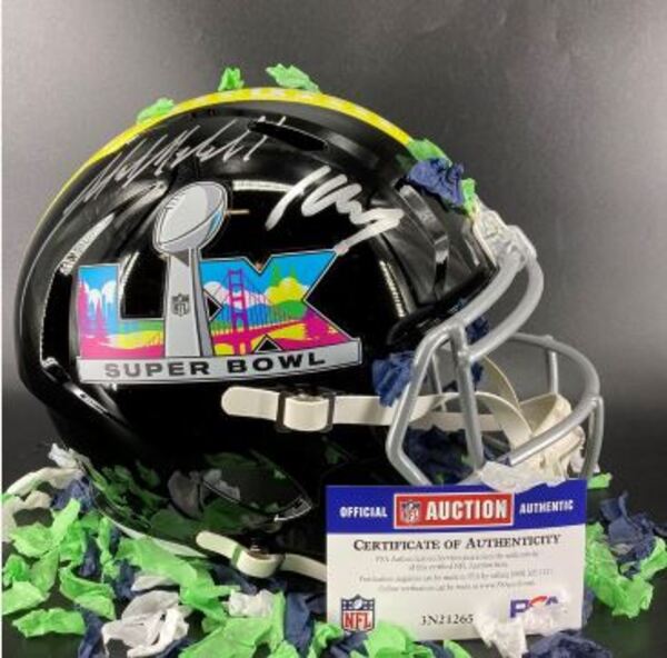NFL - Seahawks Multi-Sign Comemmorative SB LX Replica Helmet Signed By S...