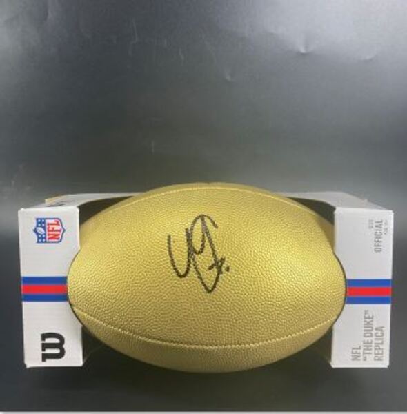 NFL - Packers Matthew Golden Signed Gold Composite Football