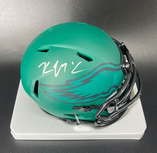 NFL - Eagles Kyle McCord Signed Rave Mini Helmet