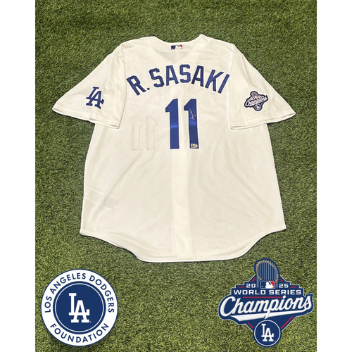 2025 Roki Sasaki Autographed and MLB Authenticated Jersey - Size L