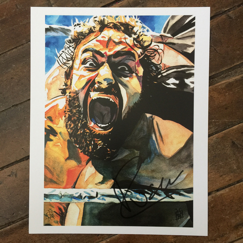 Rusev SIGNED 11 x 14 Rob Schamberger Print