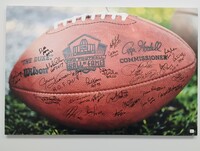 HOF - Multi Signed 24x36 Hall Of Fame Canvas Print Signed by Calvin John...