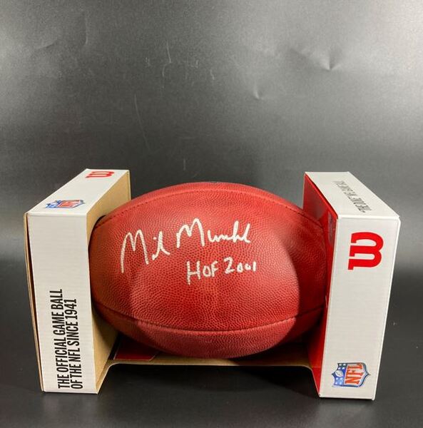HOF - Oilers Mike Munchak Signed Authentic Football