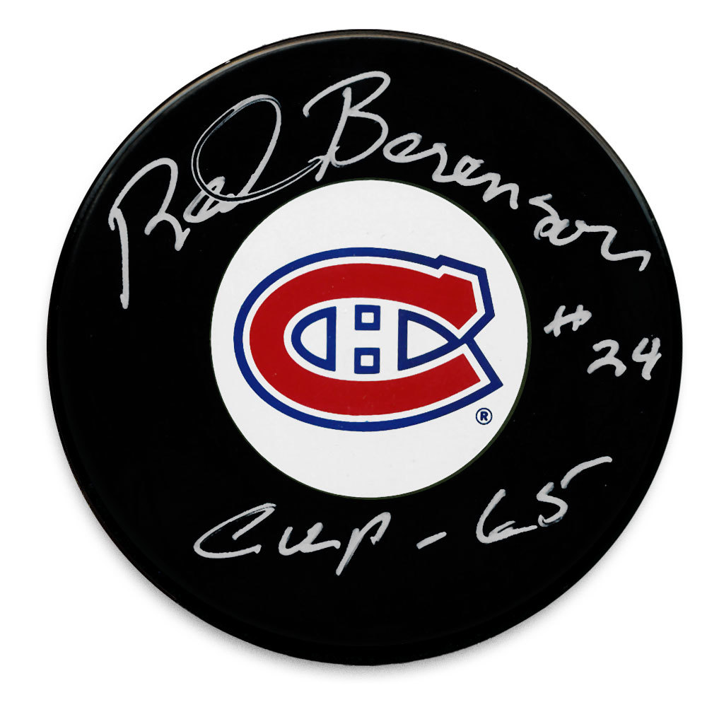 Red Berenson Montreal Canadiens 1965 Cup Autographed Puck