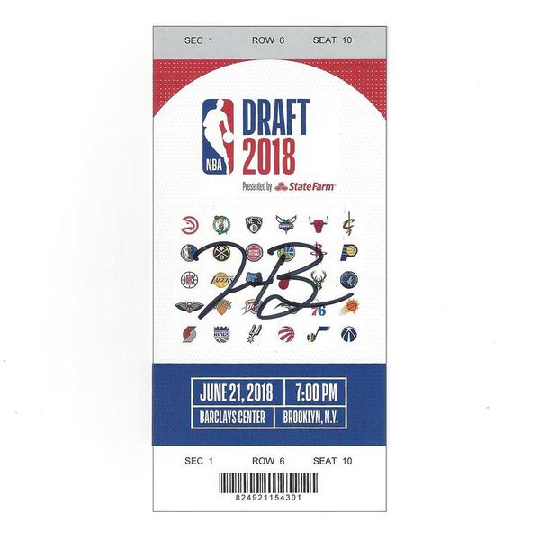 Image of Troy Brown Jr. - Washington Wizards - 2018 NBA Draft - Autographed Draft Ticket