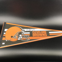 NFL - Browns Tommy Togiai Signed Pennant