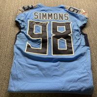 Crucial Catch - Titans Jeffery Simmons Signed Game Worn Jersey (10/23/22...