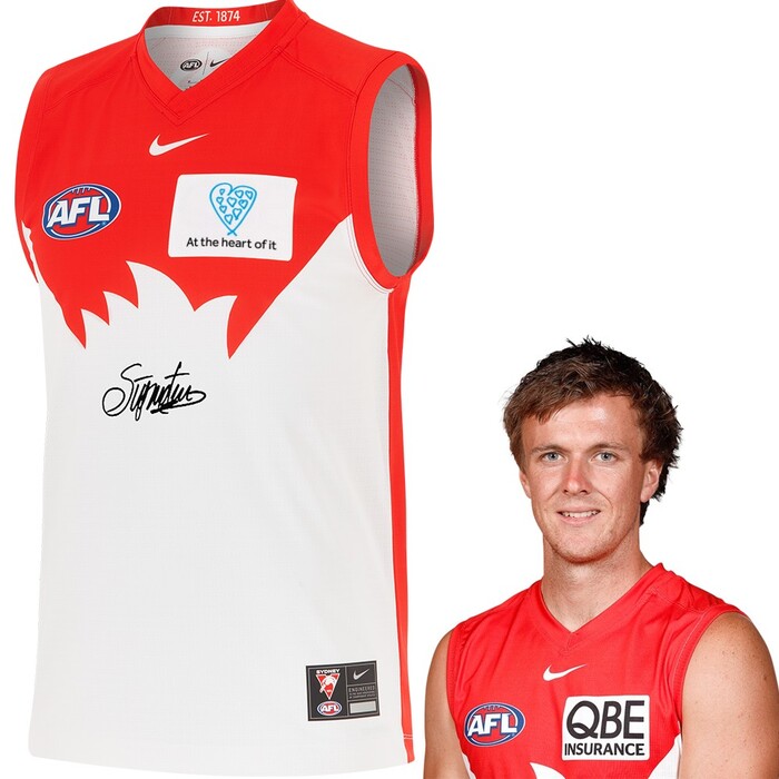 Photo of James Jordan #17 Sydney Swans 2025 QBE Charity Guernsey