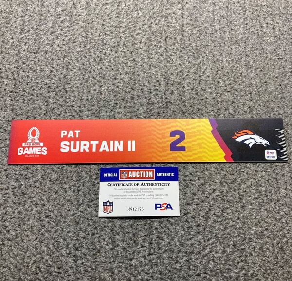 NFL - Broncos Pat Surtain II 2025 Pro Bowl Games Nameplate 1 of 1