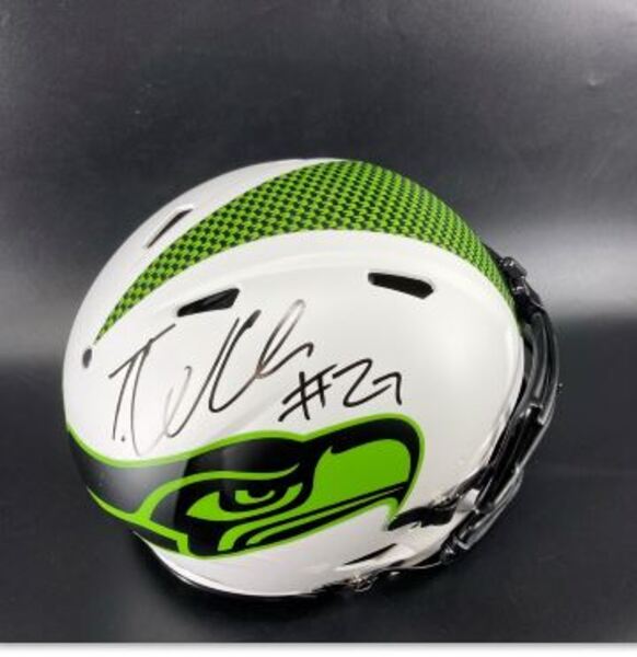 NFL - Seahawks Tariq Woolen Signed Authentic Lunar Eclipse Helmet