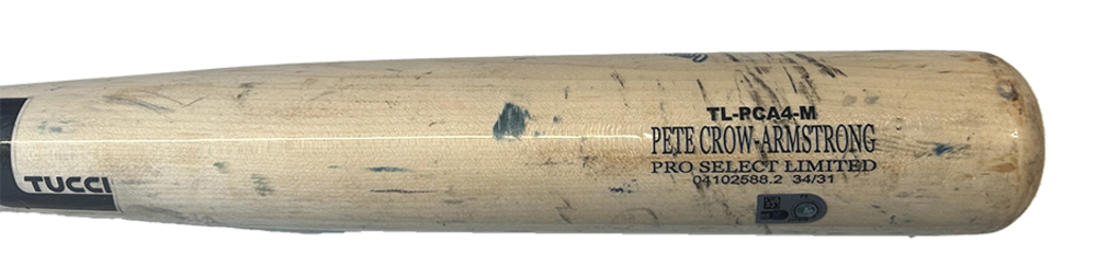 Pete Crow Armstrong Game-Used Broken Bat - Erik Sabrowski to Pete