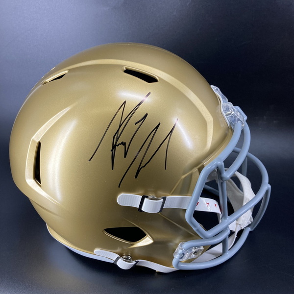 NFL - Notre Dame Riley Leonard Signed Replica Speed Helmet