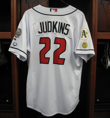 #22 Grant Judkins Size L Lansing Lugnuts - Home White Jersey