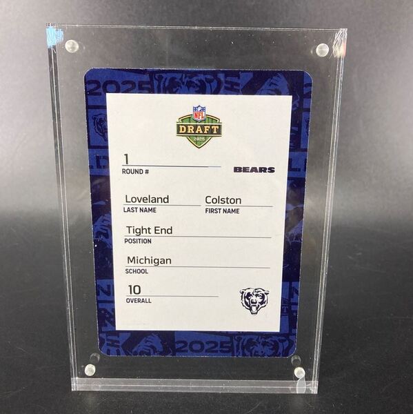 NFL - Bears Colston Loveland Special Edition 2025 Draft Card 2 of 2