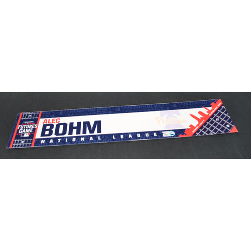 2019 Futures Game - Game-Used Locker Name Plate - Alec Bohm - 7/15/2019