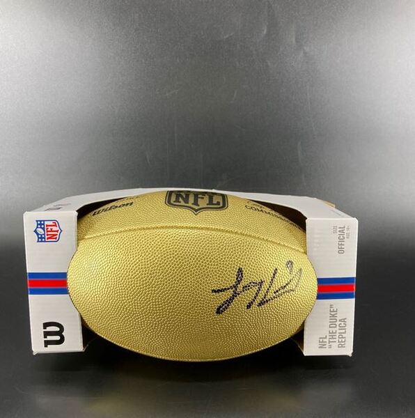 NFL - Jaguars Logan Cooke Signed Gold Composite Football