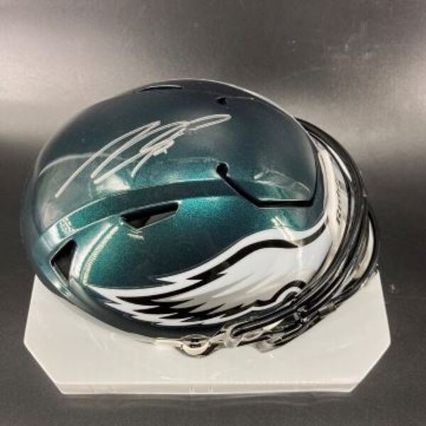 NFL - Eagles Makai Lemon Signed Mid-Size Speed Flex Helmet (Slight Smudg...