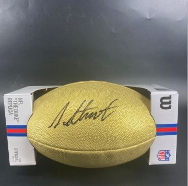 NFL - Bengals Shemar Stewart Signed Gold Composite Football