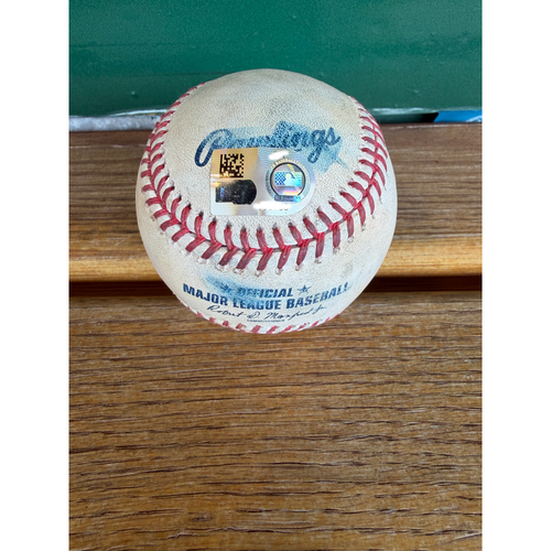 Photo of Game Used baseball Date: 4/30/2026: Pitcher: Paul Skenes - Hitter: Ivan Herrera - Strikeout - Pitched challenged by Herrera: Call Confirmed - Called out on strikes