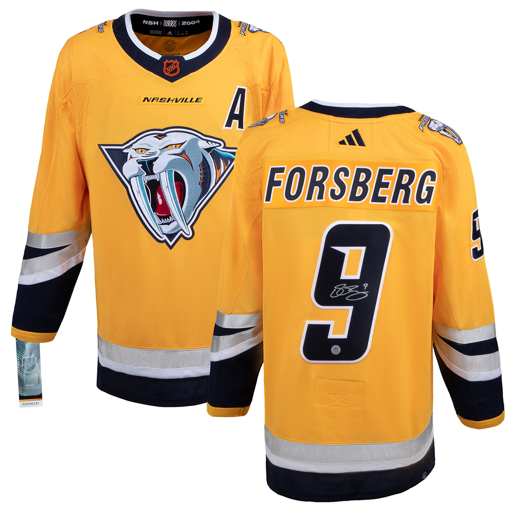 Filip Forsberg Signed Nashville Predators Reverse Retro 2.0 adidas Jersey