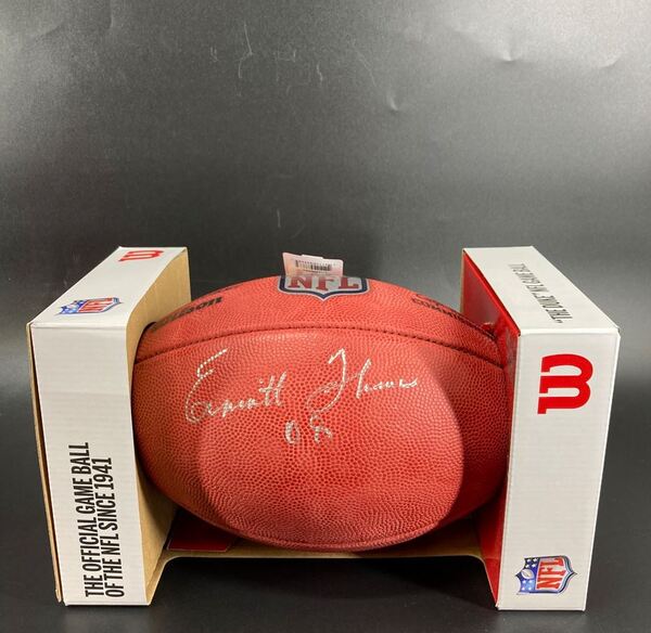 HOF - Chiefs Emmitt Thomas Signed Authentic Football