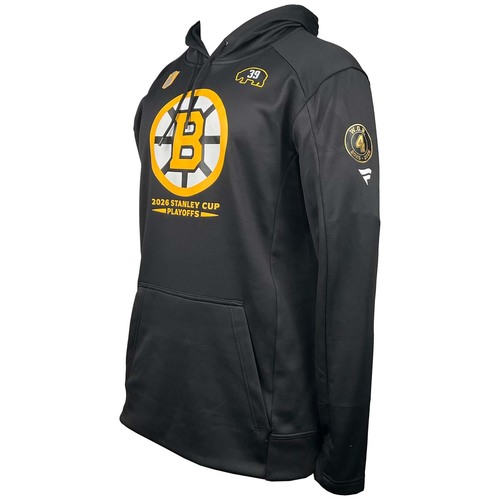 Photo of Team-Issued 2026 Playoffs Player-Worn Fanatics Bruins Hoodie - Morgan Geekie