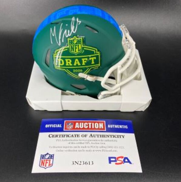 NFL - Giants Malachi Fields Signed '26 Draft Speed Mini Helmet
