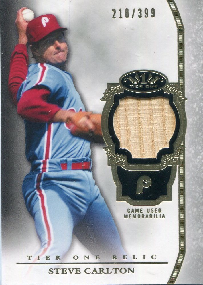 2013 Topps Tier One Relics Steve Carlton 210/399