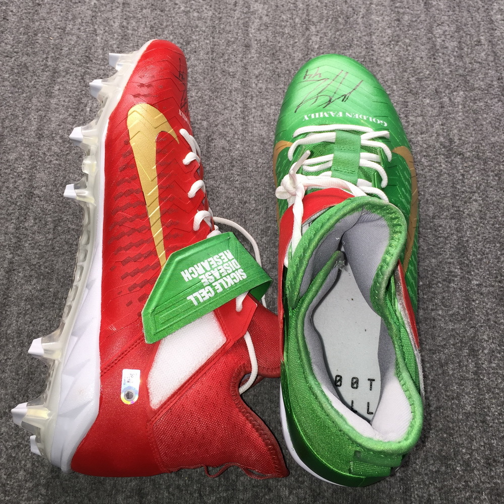 My Cause My Cleats Giants Markus Golden Signed Game Issued Cleats