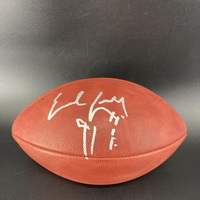 HOF - Oilers Earl Campbell Signed Authentic Football with 100 Seasons Lo...