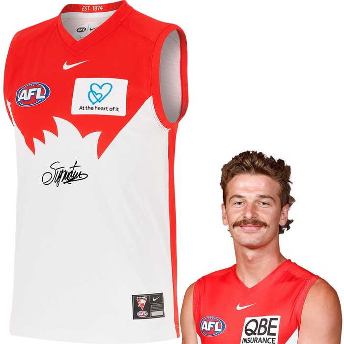 Photo of Riley Bice #26 Sydney Swans 2025 QBE Charity Guernsey